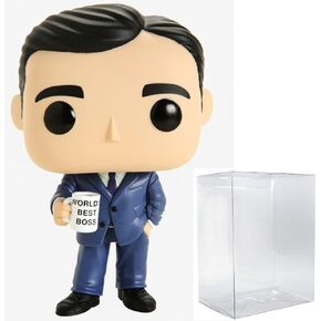 POP The Office - Michael Scott Funko Pop! Vinyl Figure (Bundled with Compatible Pop Box Protector Case), Multicolored, 3.75 inches