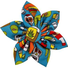 Huxley & Kent Pet Pinwheel | Cinco Fiesta (Small) | Velcro Collar Accessory for Dogs/Cats | Fun Pet Pinwheel Collar Attachment | Cute, Comfortable Pet Accessory | H&K Pinwheel for Pets