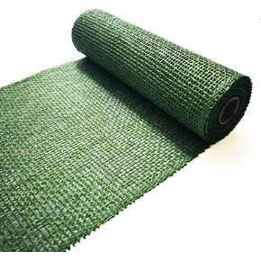 Poly Burlap mesh 10 inches Deco mesh 10 inch Rolls Clearance Burlap 5 Yards (Green)