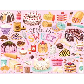 Buffalo Games - Janna Krupinski - Life is Sweet - 1500 Piece Jigsaw Puzzle for Adults -Challenging Puzzle Perfect for Game Nights - Finished Size is 38.50 x 26.50