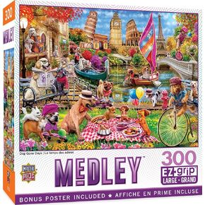 Masterpieces 300 Piece EZ Grip Jigsaw Puzzle - Dog Gone Days - 18"x24"