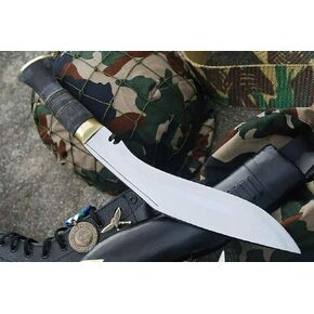 10.5" Jungle Training Kukri - Nepalese Khukuri - Standard Size Official Issued Blade - EGKH Factory Outlet in Nepal - Ready to use Outdoor Knives - Balance water tempered - High Carbon Steel