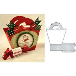 Christmas Candy Bag Metal Dies Cutting Die Cuts, Christmas Candy Bag Cutting Dies Embossing Stencils DIY Crafts Cards Cutting Dies for DIY Card Making Photo Decor Paper Dies Scrapbooking