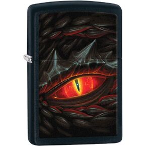 Zippo Lighter: Glowing Dragon Eye - Black Matte 80830