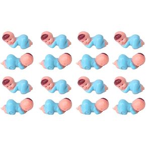 Mini Plastic Babies for Party Favor Decor Party Decorations Baby Shower Party Game Ice Cube Game (3/4" 60pcs, Pink)