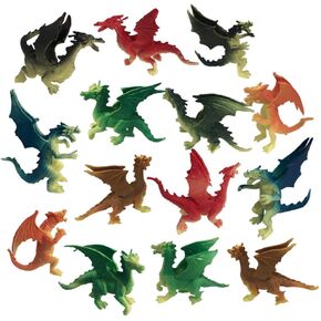 ArtCreativity Mini Dragon Toys Figures - (Pack of 24) 2 Inch Colorful Assorted Designs, Dragon Figurine Party Favors, Dragon Decoration and Cake Toppers, Piñata Fillers, Toy for Boys and Girls Ages 3+