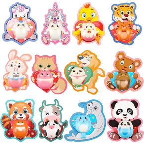 ANYIDEA Valentines Cards for Kids Classroom Gifts - 24 Squishy Animals + 24 Valentines Day Cards for Kids + 24 Mini Bags, Kids Valentines Gifts for School Valentines Classroom Exchange