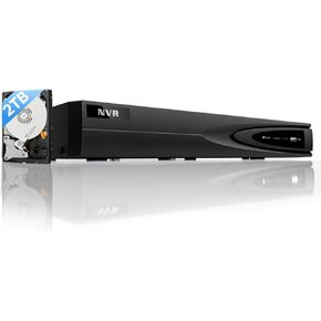 6K/4K 32 Channel AI POE NVR, 16Port PoE Smart Network Video Recorder with Audio, Facial Recognition & Search, Human/Vehicle Detection, H.265+, 20TB HDD Expansion, Support IVMS/SADP
