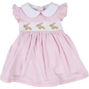 مجموعة فستان فلاترس ذو ياقة كلاسيكية باللون الوردي للفتيات الصغيرات في فصل الربيع in Kuwait