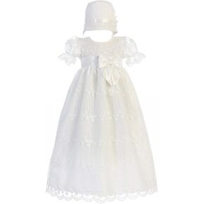 Baptism Dresses for Baby Girls, Christening Dresses for Baby Girl, Lace Clothing Dress Ropa de Bautizo para Bebé Niña Vestido