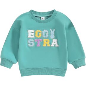 Ayalinggo Easter Baby Girl Outfit Toddler Kids Bunny Ear Egg Clothes Long Sleeve Sweatshirt Romper Matching Easter Outfits