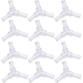 Xiaoyztan 60 Pcs Plastic 3-Way Y-Shape Aquarium Air Valves Splitter Pump Tubing Connectors