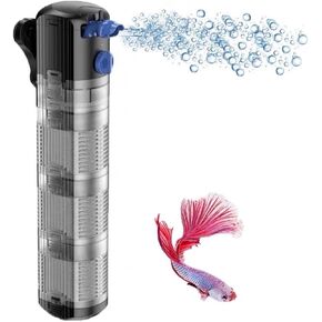 Aquarium Filter (for 40 to 165 Gal) Fish Turtle Tank Filter Submersible Internal Filter with BioMedia
