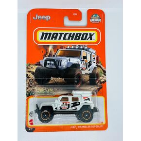 Matchbox 2022 - Jeeps Wrangler SUPERLIFT - White - Adventures World Tour - 99/100 - Mint/NrMint - Ships Bubble Wrapped in a Box