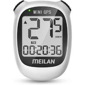 MEILAN M3 Mini GPS Bike Computer, Wireless Cycling Computer Bike Odometer Bicycle Speedometer and Odometer Waterproof Bicycle Computer with LCD Backlight & Multi-Functions for Road Bike MTB