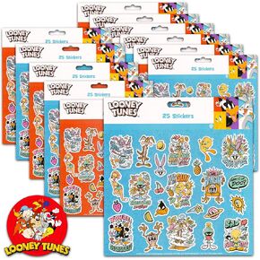 Looney Tunes Stickers 12 Pack - 300 Stickers for Kids Featuring Bugs Bunny, Lola Bunny, More for Arts and Crafts |Stickers Party Supplies
