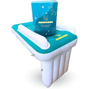 MAMACARE Inflatable Toddler Airplane Bed - Plane Travel, Airplane Bed for Toddler, Flight Sleep Inflatable Airplane Bed - Includes Bumpers, Pump, Travel Bag, Baby Bed, Flyaway Kids Bed Airplane Gift