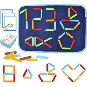 CHEFAN Number Shape Alphabet Learning Toy Felt Math Manipulatives Set for Kids Number Puzzle Counting and Shape Puzzle,Educational Toddler Math Counter Games and Learning Numbers for Preschool