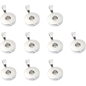 Duolai 10pcs Unique American Flag Star 18mm Snap Buttons Jewelry Charms Accessories for Interchangeable Snaps Jewelry DIY Adjustable Snap Necklaces Bracelets Rings Earring Gift
