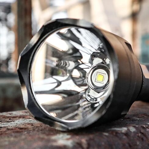 ULTRAFIRE C8 مصباح يدوي صغير LED أحادي الوضع 1000 مصباح يدوي تكتيكي عالي التجويف مع شاحن وUFB18، للطوارئ والتخييم والحمل اليومي EDC ضوء فلاش محمول in Saudi Arabia