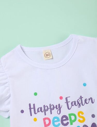 طفل رضيع فتاة عيد الفصح الزي الأرنب نمط تي شيرت أعلى تنورة أرنب سعيد عيد الفصح الملابس مجموعات in Kuwait