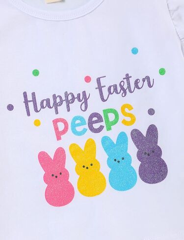 طفل رضيع فتاة عيد الفصح الزي الأرنب نمط تي شيرت أعلى تنورة أرنب سعيد عيد الفصح الملابس مجموعات in Kuwait