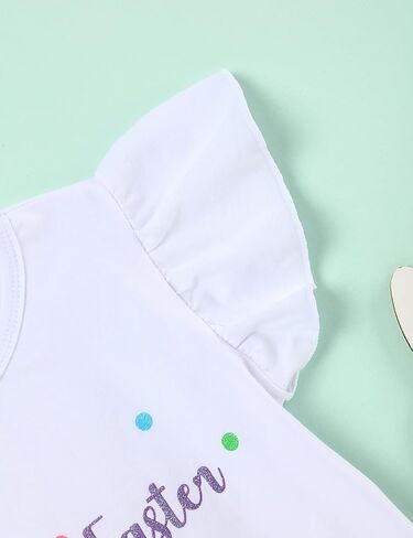 طفل رضيع فتاة عيد الفصح الزي الأرنب نمط تي شيرت أعلى تنورة أرنب سعيد عيد الفصح الملابس مجموعات in Kuwait