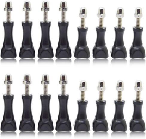 YonGoo Thumbscrews 3 قطع مسامير إبهام طويلة و3 قطع مسامير إبهام قصيرة متوافقة مع GoPro Hero 11 10 9 8 7 6 5 4 Session 3+ 3 2، Fusion، Xiaomi Yi DJI Campark Action Cameras، 3+3، أسود in Saudi Arabia