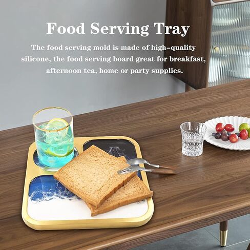 KyeeaDIY Silicone Tray Mold, Square/Rectangle Food Serving Tray, Resin Molds for Coasters, Candles, Decor, Personalized DIY Projects in Kuwait