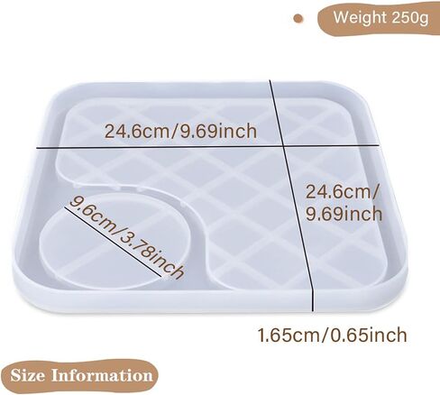 KyeeaDIY Silicone Tray Mold, Square/Rectangle Food Serving Tray, Resin Molds for Coasters, Candles, Decor, Personalized DIY Projects in Kuwait