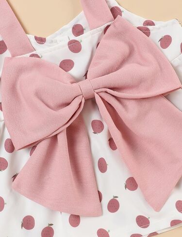 oklady Toddler Girl Clothes Cute Sleeveless Printed Top Casual Shorts Set Summer Outfits for Girls 3Pcs Clothing Sets in Kuwait