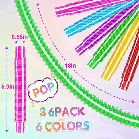 36 Pack Pop Tubes Fidget Toys, Easter Basket Stuffers Eggs Fillers Easter Gifts for Kids Boys Girls, Birthday Gifts Party Favors Goodie Bags Stuffers Treasure Prize Box Toys for Kids Classroom in Kuwait