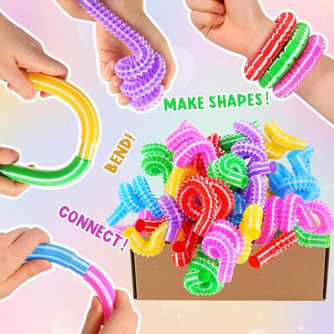 36 Pack Pop Tubes Fidget Toys, Easter Basket Stuffers Eggs Fillers Easter Gifts for Kids Boys Girls, Birthday Gifts Party Favors Goodie Bags Stuffers Treasure Prize Box Toys for Kids Classroom in Kuwait