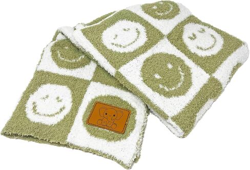 L+L USA Lightning Bolt Baby Blanket 28"x40" - DreamSoft Knit Throw for Crib, Stroller or Car Seat - Soft Blanket/Newborn Nursery Gift Essential for Toddler, Infant, Kids, Boys & Girls (Black/White) in Saudi Arabia