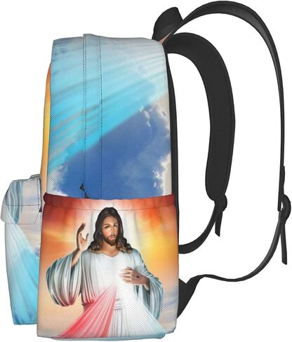YISHOW 17 Inch Backpack With Adjustable Shoulder Straps Divine Mercy Lightweight Bookbag Casual Daypack For Travel Work in Kuwait
