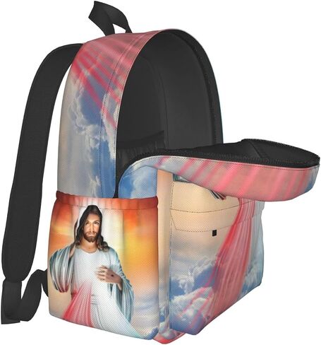 YISHOW 17 Inch Backpack With Adjustable Shoulder Straps Divine Mercy Lightweight Bookbag Casual Daypack For Travel Work in Kuwait