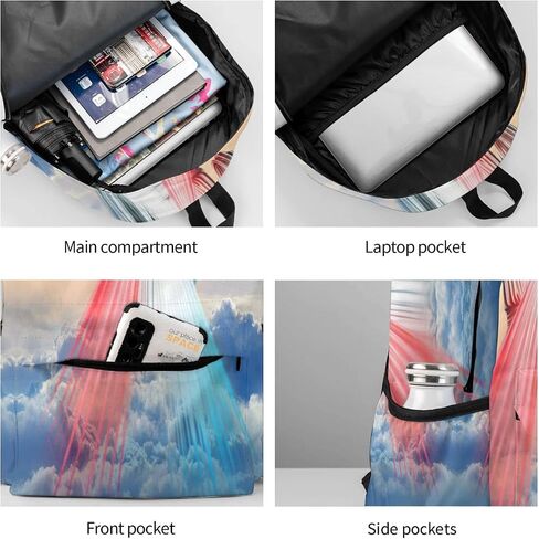 YISHOW 17 Inch Backpack With Adjustable Shoulder Straps Divine Mercy Lightweight Bookbag Casual Daypack For Travel Work in Kuwait