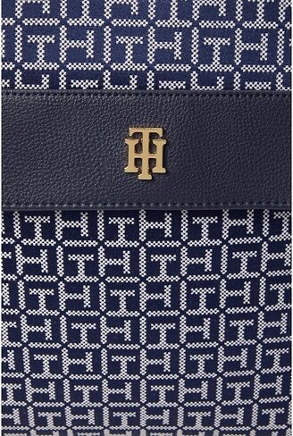 حقيبة ظهر Tommy Hilfiger Camilla II Flap-Square Monogram Jacquard Navy/White One Size in Saudi Arabia