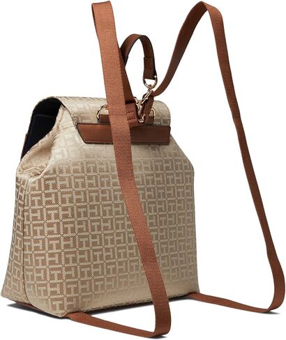 حقيبة ظهر Tommy Hilfiger Camilla II Flap-Square Monogram Jacquard Navy/White One Size in Saudi Arabia