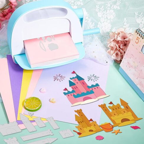 GLOBLELAND 2Pcs Sandcastle Cutting Dies Metal Frame Die Cuts Embossing Stencils Template for Paper Card Making Decoration DIY Scrapbooking Album Craft Decor in Saudi Arabia