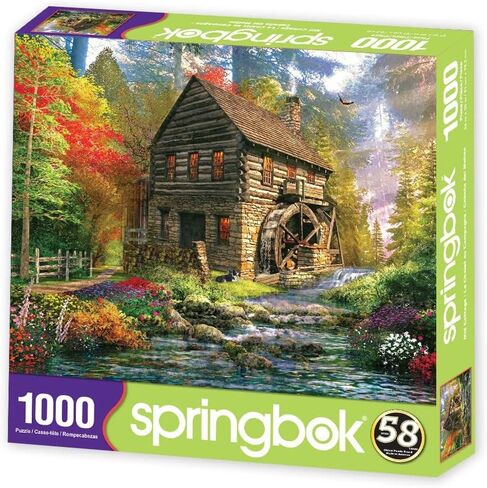 Springbok's 1000 Piece Jigsaw Puzzle Mill Cottage - Made in USA in Saudi Arabia