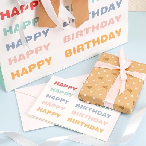 Moretoes 2 Pack Birthday Gift Bags Matching Tissue Paper and Cards, Pretty Rainbow Gift Bags Happy Birthday Gift Bags for Men Women, 12.6" x 10.25" x 4.7" in Saudi Arabia