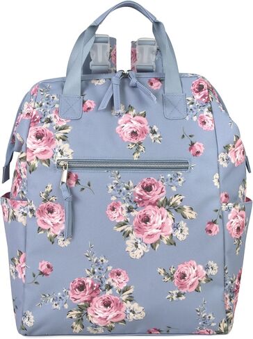 Wide Open Frame Diaper Bag Backpack and Nappy Travel Bag Tote with Changing Pad, Stroller Straps in Saudi Arabia