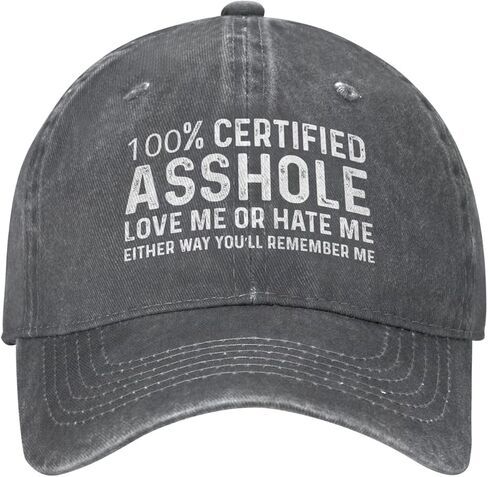 100% Certified Assholes Loves Me Or Hate Me Cap Men Dad Hats Funny Caps in Saudi Arabia