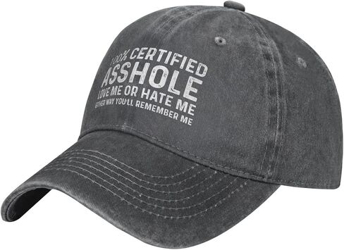 100% Certified Assholes Loves Me Or Hate Me Cap Men Dad Hats Funny Caps in Saudi Arabia