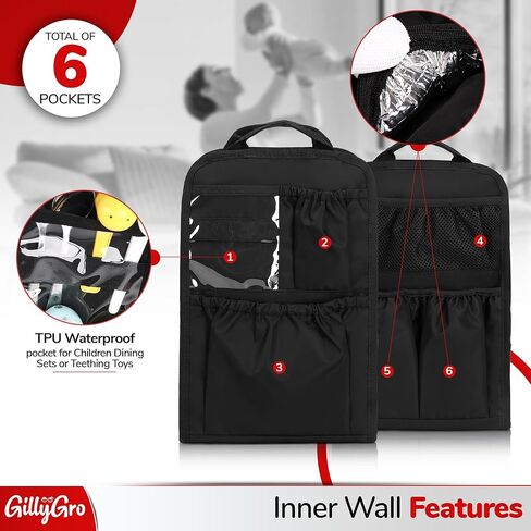 حقيبة ظهر عمودية من GillyGro لحمل الحقيبة والمحفظة والنزهة والتخييم - مقسم الحقيبة المعزولة المقاومة للماء وقابلة للطي - ملحقات السفر للنساء والرجال in Kuwait