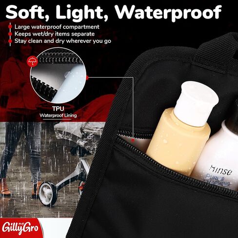حقيبة ظهر عمودية من GillyGro لحمل الحقيبة والمحفظة والنزهة والتخييم - مقسم الحقيبة المعزولة المقاومة للماء وقابلة للطي - ملحقات السفر للنساء والرجال in Kuwait