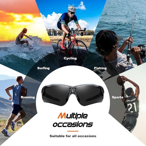 FAGUMA Polarized Sports Sunglasses for Men Women Fishing Cycling Running Golf Motorcycle TR90 Frame UV400 in Kuwait