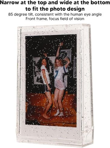 ciciglow 3 Inch Photo Storage Box, Crystal Texture Mini Photo Holder Case with Hand Rope for Instant Camera Photo (Transparent) in Saudi Arabia