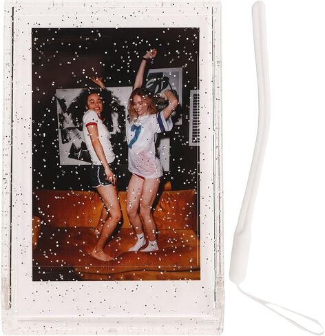 ciciglow 3 Inch Photo Storage Box, Crystal Texture Mini Photo Holder Case with Hand Rope for Instant Camera Photo (Transparent) in Saudi Arabia